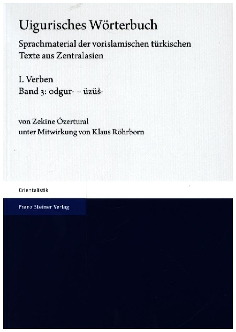 Uigurisches Wörterbuch. Sprachmaterial der vorislamischen türkischen Texte aus Zentralasien main product photo