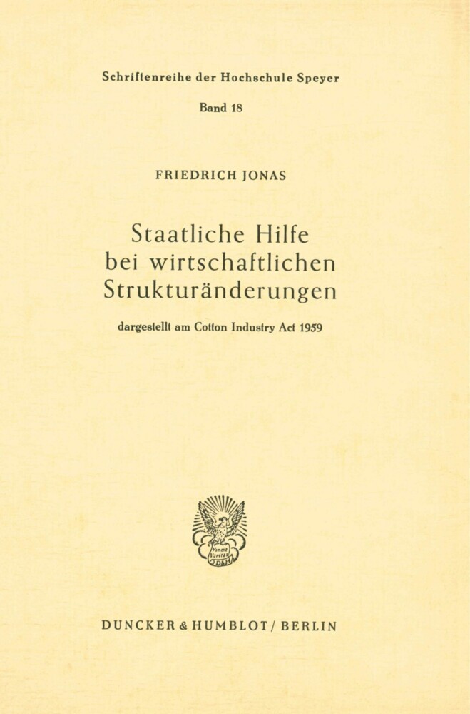 Staatliche Hilfe bei wirtschaftlichen Strukturänderungen, main product photo