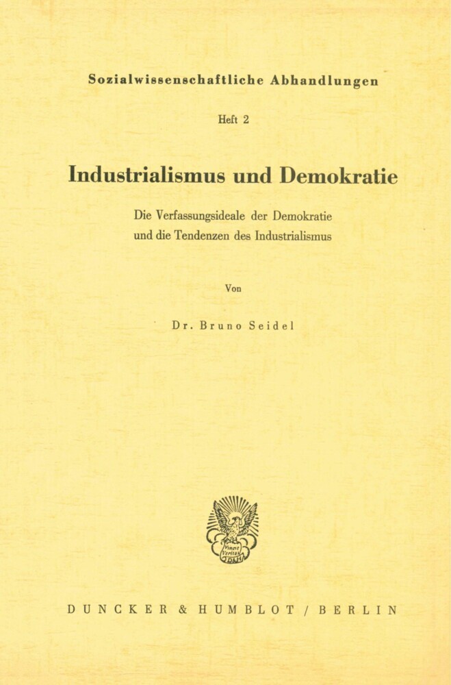 Industrialismus und Demokratie. main product photo