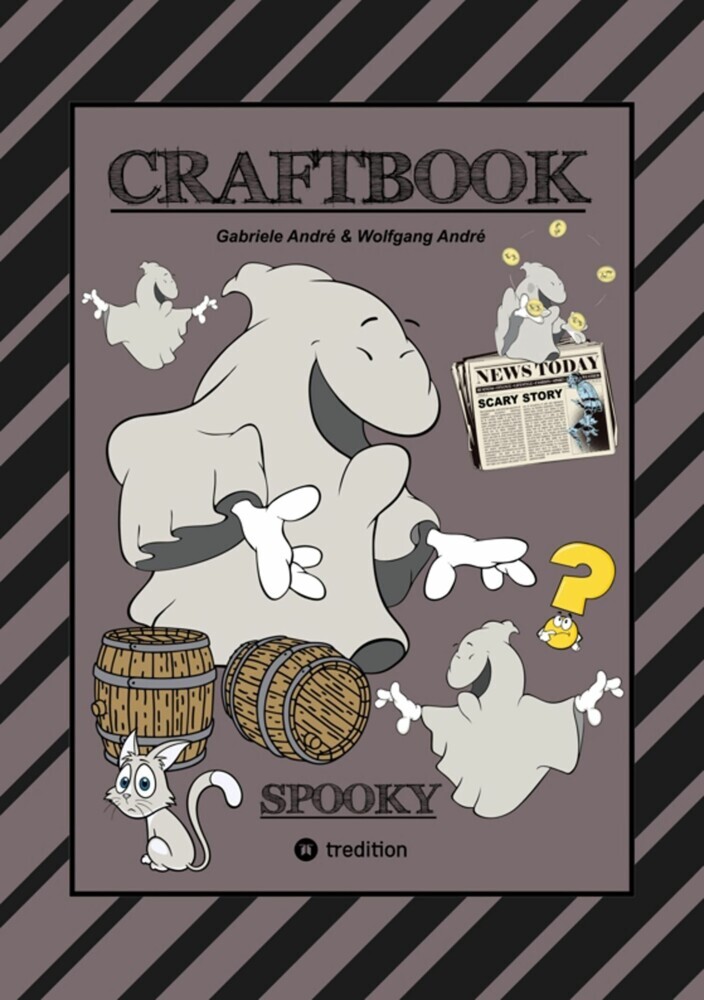 CRAFTBOOK - 100 GRUSELIGE MALMOTIVE - 2 SCHAURIGE BASTELSPIELE - RÄTSEL - LUSTIGE BILDER - GRAUENHAFTE AUFGABEN main product photo