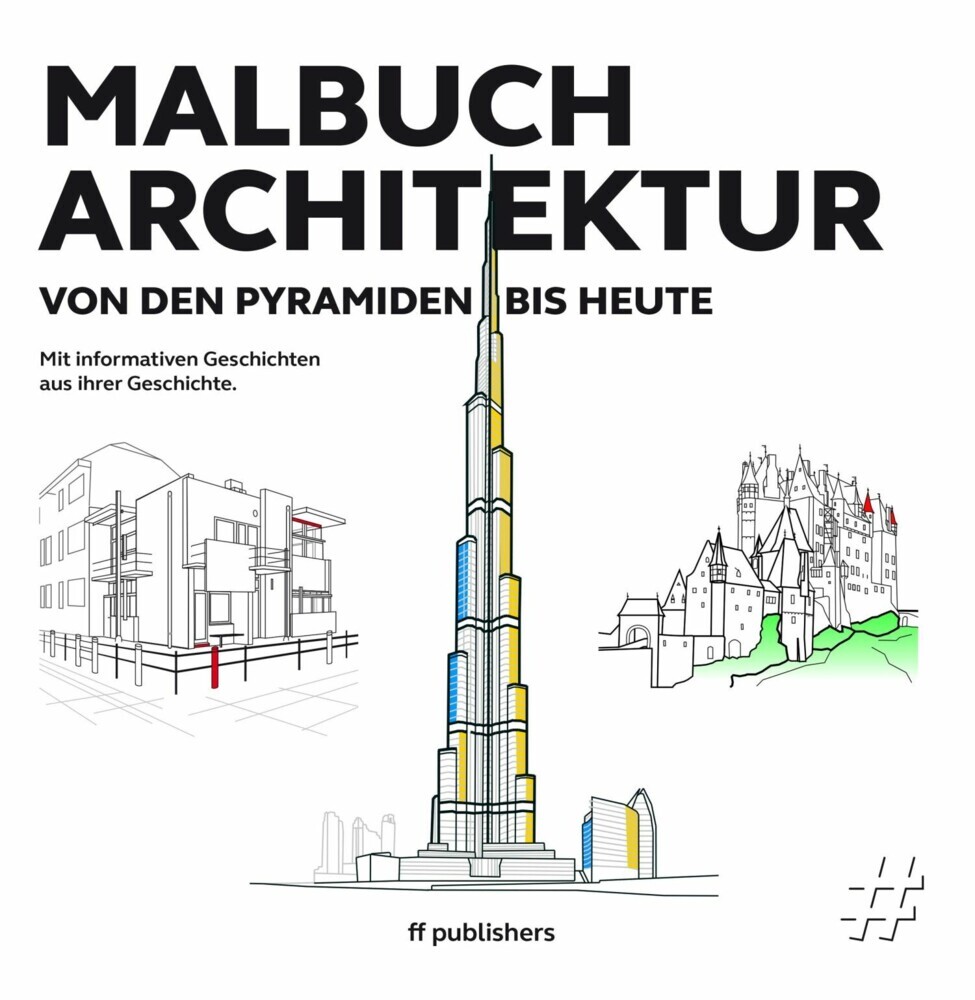 Malbuch Architektur. EBook Ausmalvorlagen main product photo