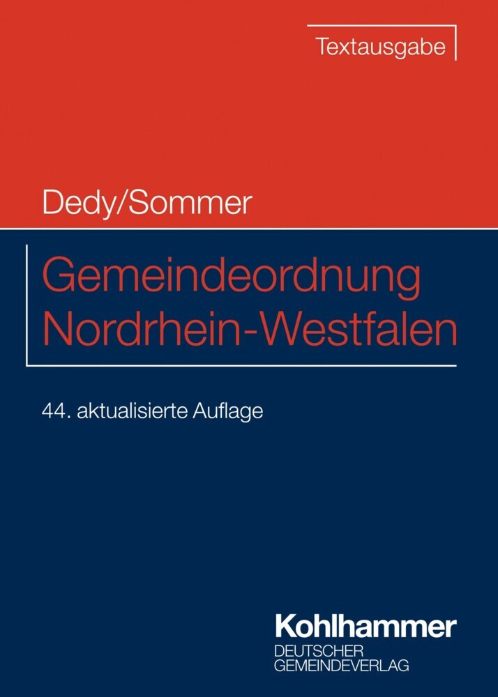 Gemeindeordnung Nordrhein-Westfalen main product photo