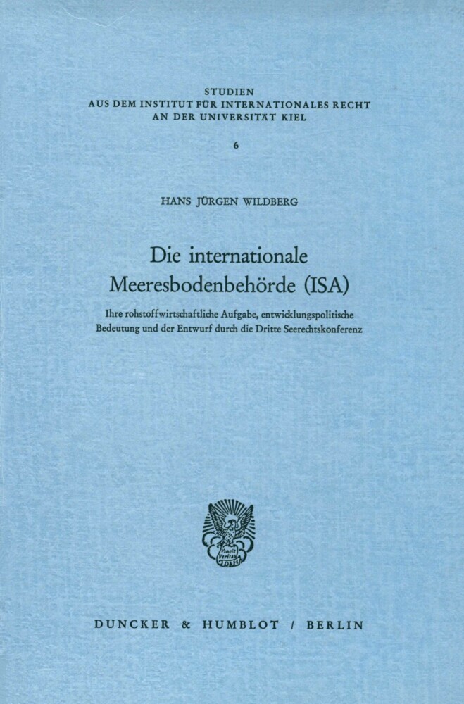 Die internationale Meeresbodenbehörde (ISA). main product photo