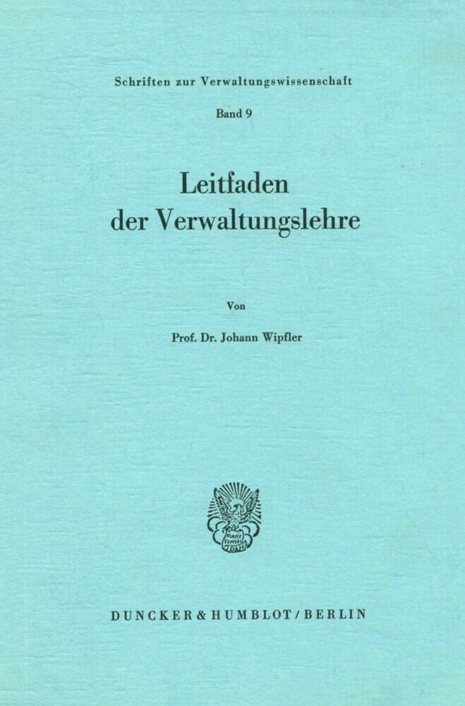 Leitfaden der Verwaltungslehre. main product photo