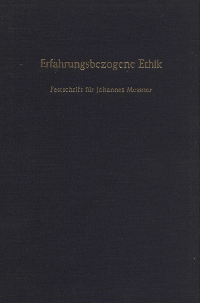 Erfahrungsbezogene Ethik. main product photo