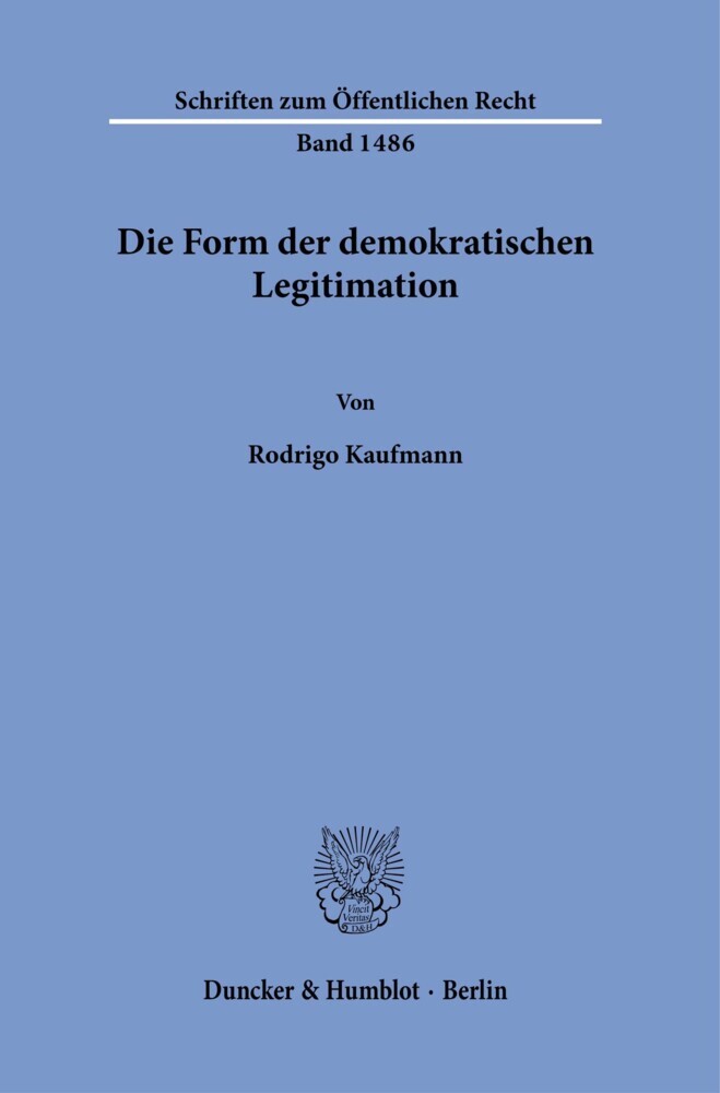 Die Form der demokratischen Legitimation. main product photo