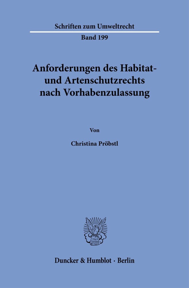 Anforderungen des Habitat- und Artenschutzrechts nach Vorhabenzulassung. main product photo