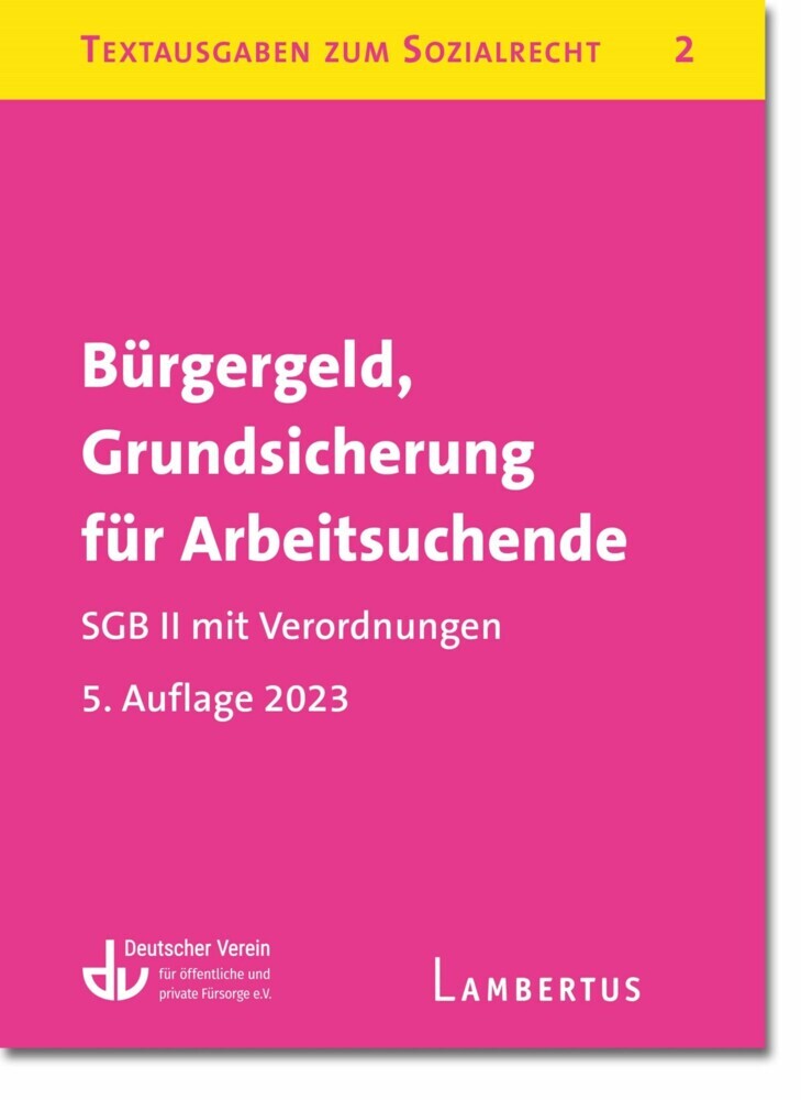Bürgergeld, Grundsicherung für Arbeitsuchende. SGB II mit Verordnungen main product photo