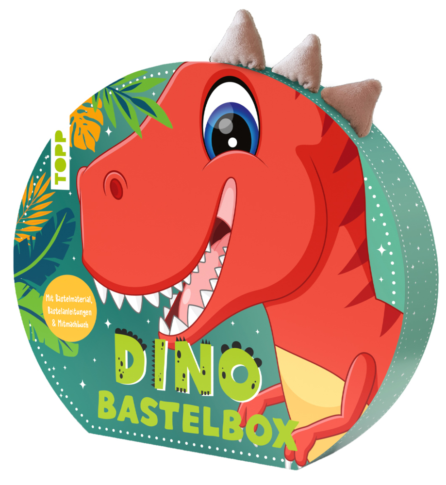 Dino-Bastelbox. Mit Anleitungen, Bastelmaterial und Mitmachbuch main product photo