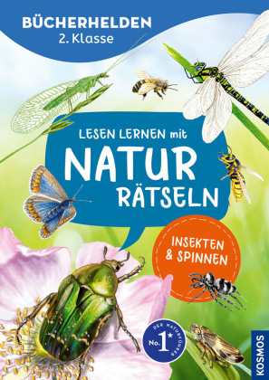 Lesen lernen mit Naturrätseln, Bücherhelden 2. Klasse, Insekten & Spinnen
