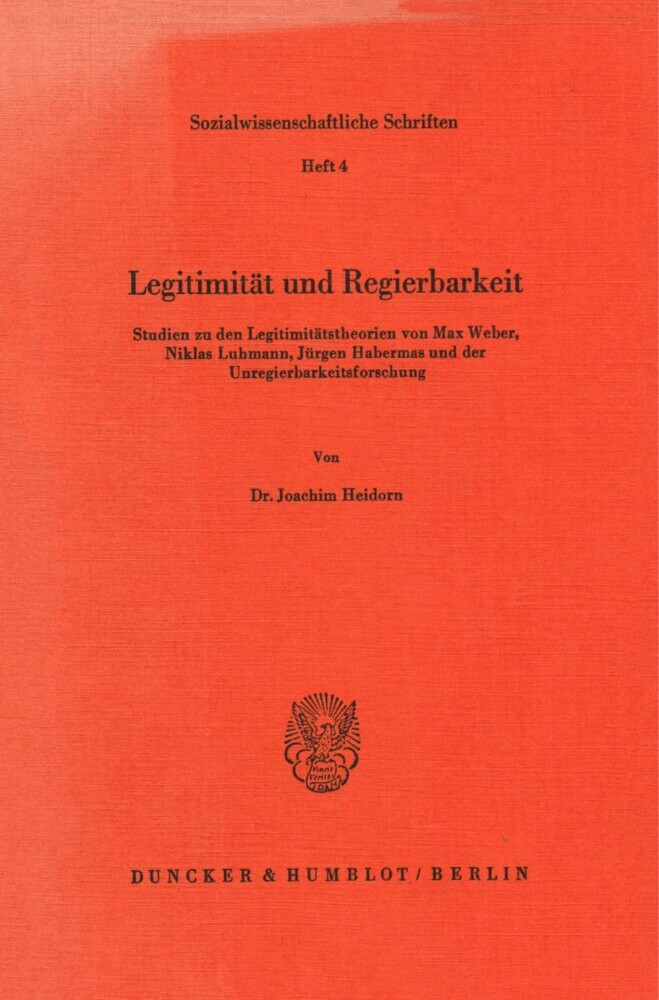 Legitimität und Regierbarkeit. main product photo
