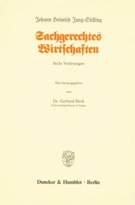 Sachgerechtes Wirtschaften.
