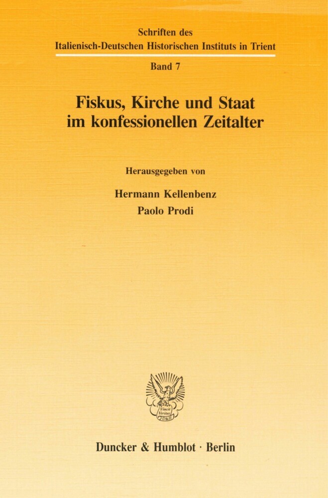 Fiskus, Kirche und Staat im konfessionellen Zeitalter. main product photo