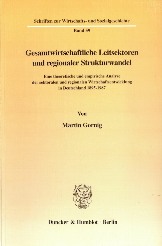 Gesamtwirtschaftliche Leitsektoren und regionaler Strukturwandel. main product photo