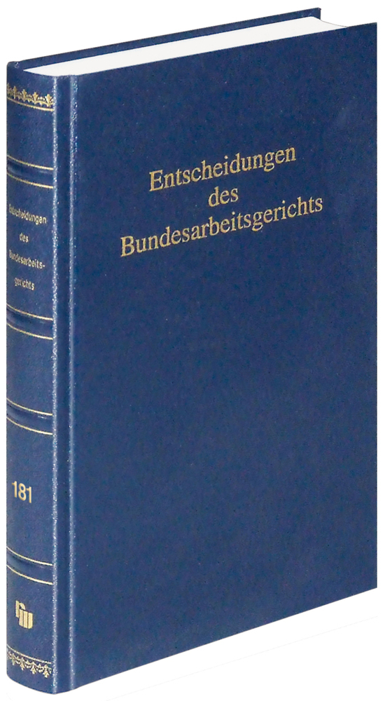 Entscheidungen des Bundesarbeitsgerichts (BAGE 181) main product photo