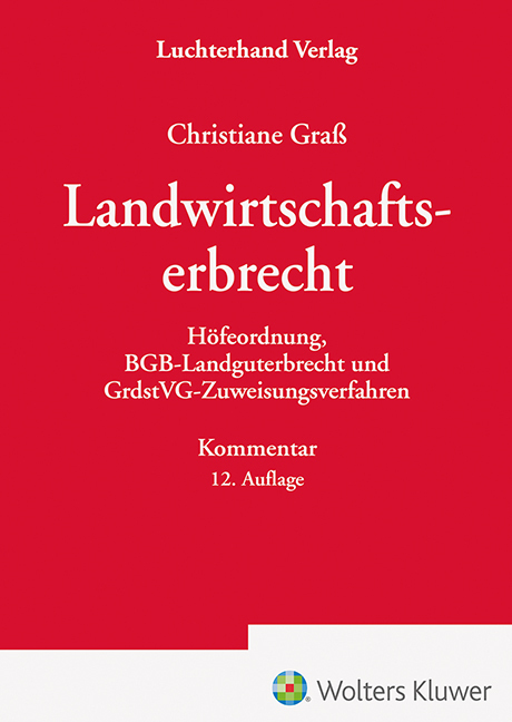 Landwirtschaftserbrecht - Kommentar main product photo