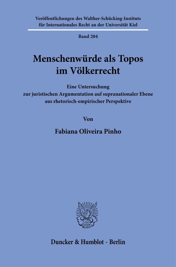 Menschenwürde als Topos im Völkerrecht. main product photo