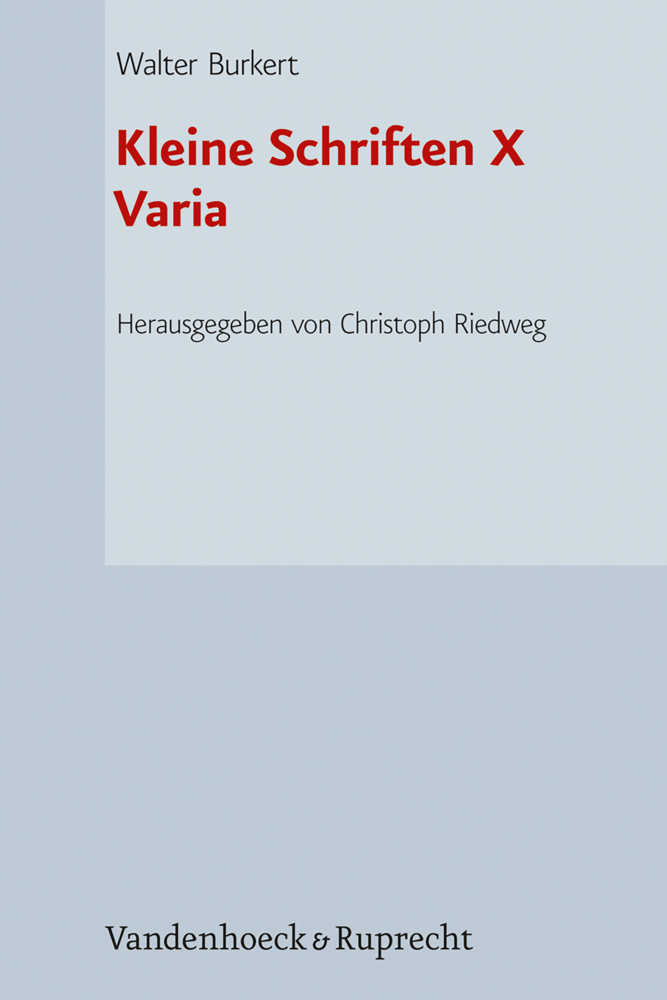 Kleine Schriften X main product photo