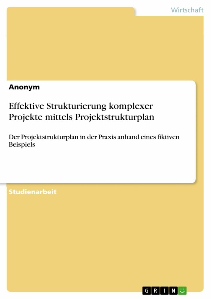 Effektive Strukturierung komplexer Projekte mittels Projektstrukturplan main product photo