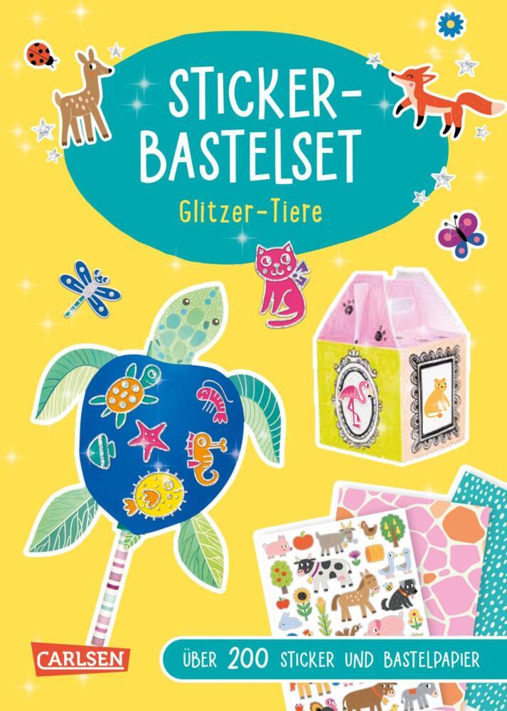 Bastelset für Kinder: Sticker-Bastelset: Glitzer-Tiere main product photo