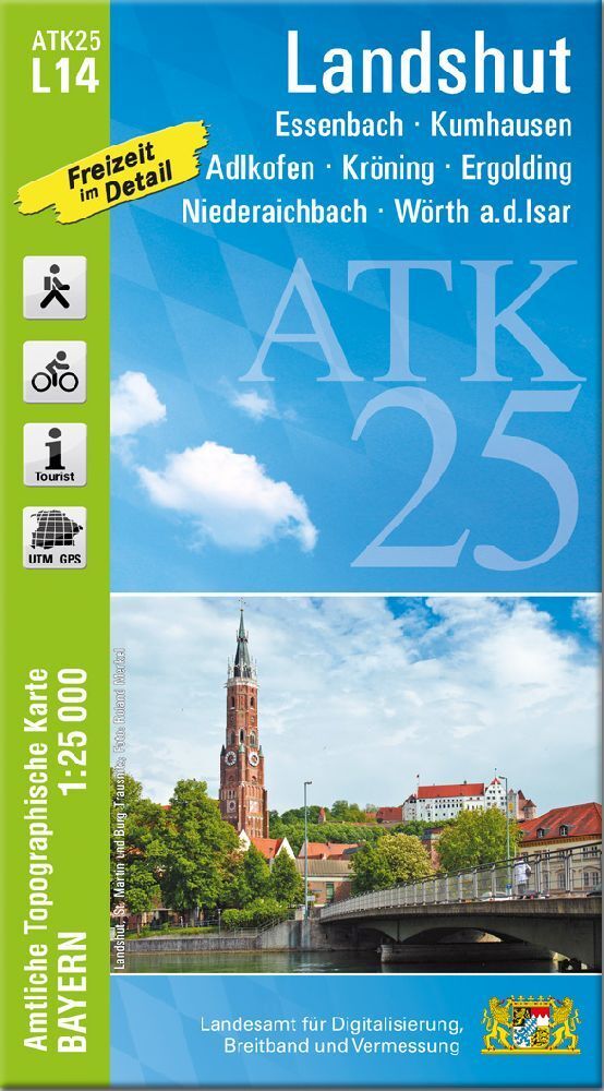 ATK25-L14 Landshut (Amtliche Topographische Karte 1:25000) main product photo