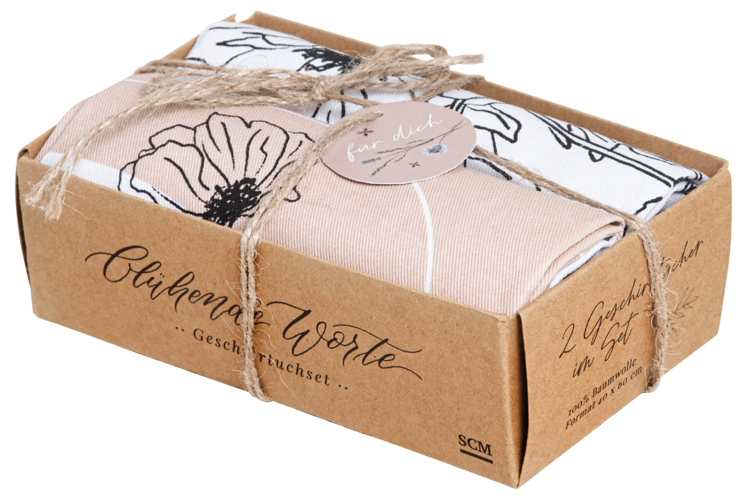 Geschirrtuchset - blühende Worte main product photo