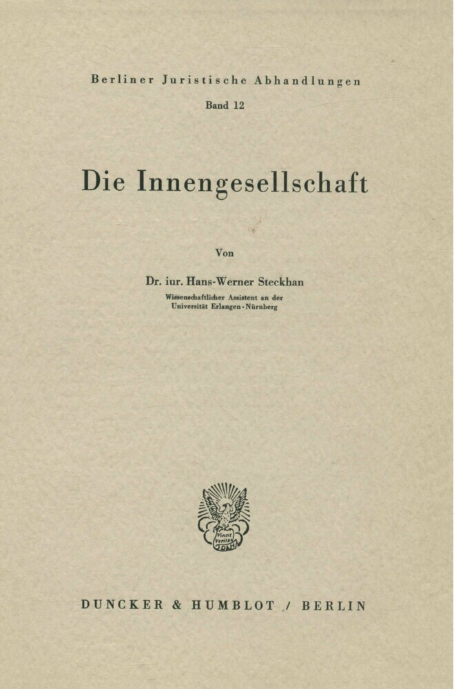 Die Innengesellschaft. main product photo
