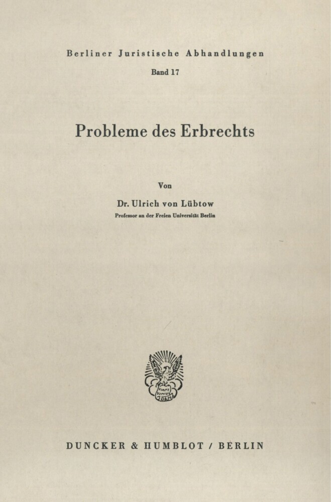 Probleme des Erbrechts. main product photo