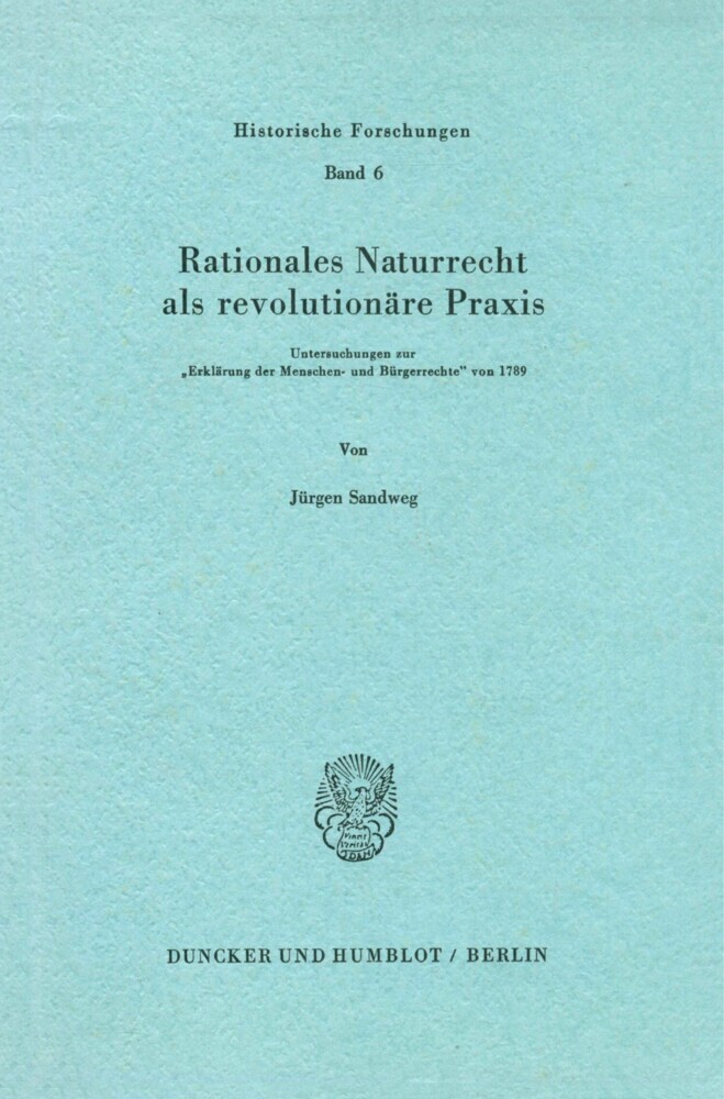 Rationales Naturrecht als revolutionäre Praxis. main product photo