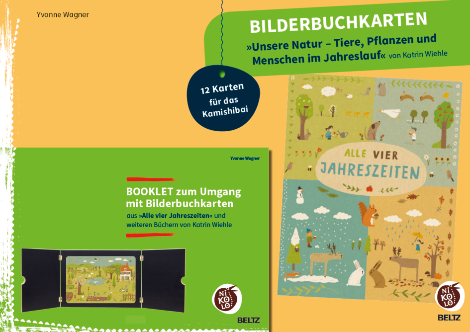 Bilderbuchkarten »Unsere Natur - Tiere, Pflanzen und Menschen im Jahreslauf« von Katrin Wiehle main product photo