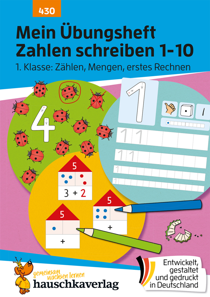 Mein Übungsheft Zahlen schreiben lernen 1-10 - Vorschule, Schulanfang, 1. Klasse: Zählen, Mengen, erstes Rechnen main product photo