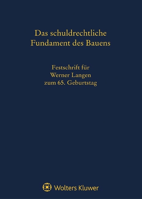 Das schuldrechtliche Fundament des Bauens main product photo