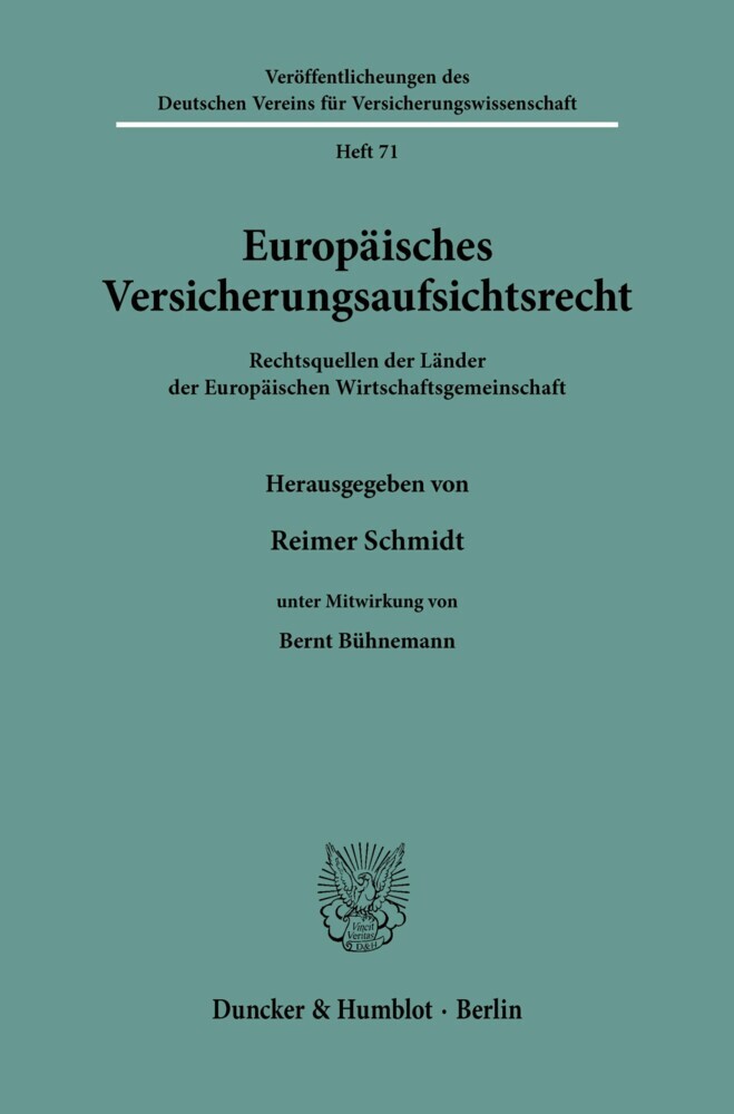Europäisches Versicherungsaufsichtsrecht. main product photo