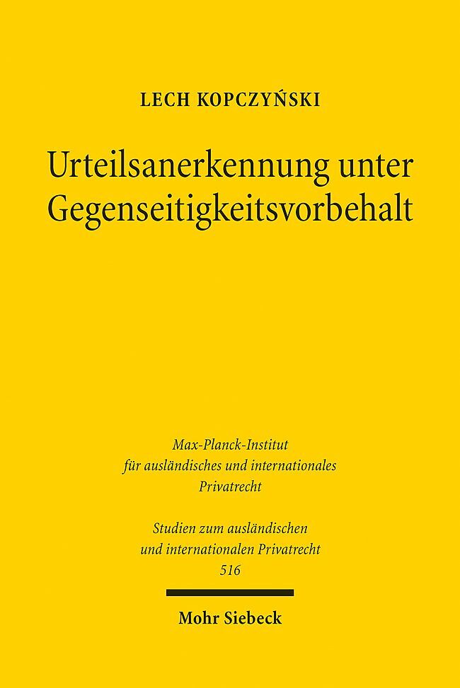 Urteilsanerkennung unter Gegenseitigkeitsvorbehalt main product photo