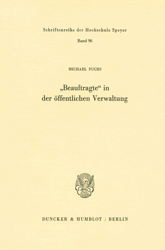 'Beauftragte' in der öffentlichen Verwaltung. main product photo
