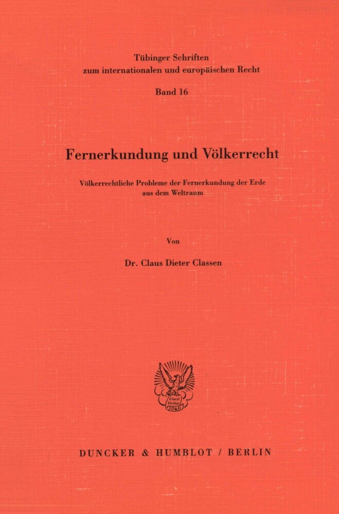 Fernerkundung und Völkerrecht. main product photo
