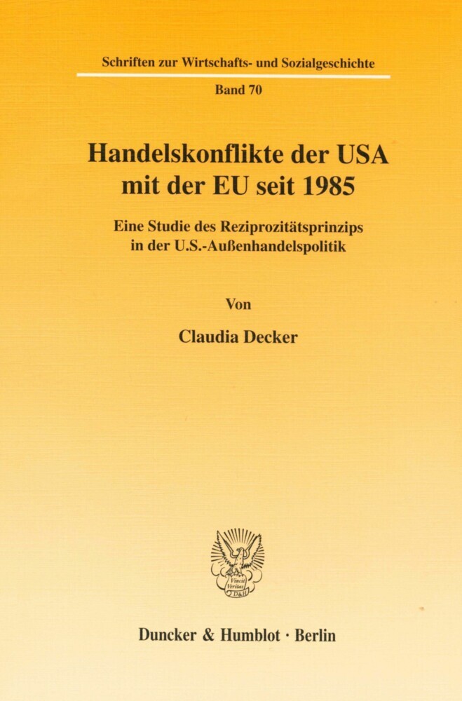 Handelskonflikte der USA mit der EU seit 1985. main product photo