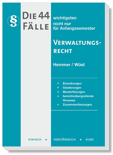Die 44 wichtigsten Fälle Verwaltungsrecht main product photo