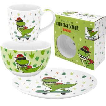 Geschirrset Motiv "Dinosaurier"