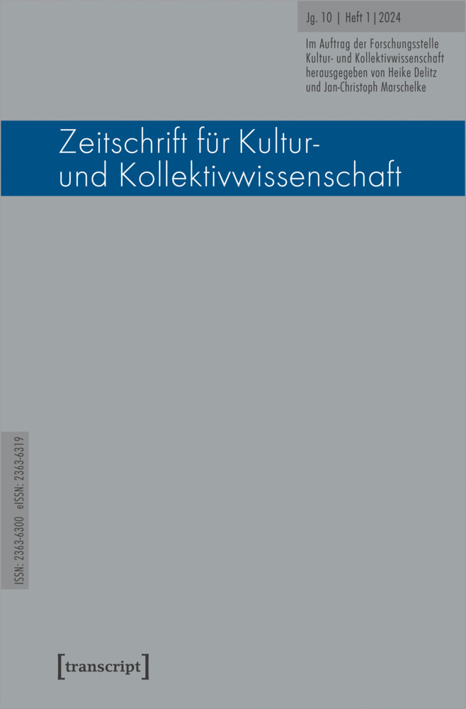 Zeitschrift für Kultur- und Kollektivwissenschaft main product photo