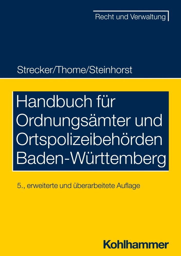 Handbuch für Ordnungsämter und Ortspolizeibehörden Baden-Württemberg main product photo