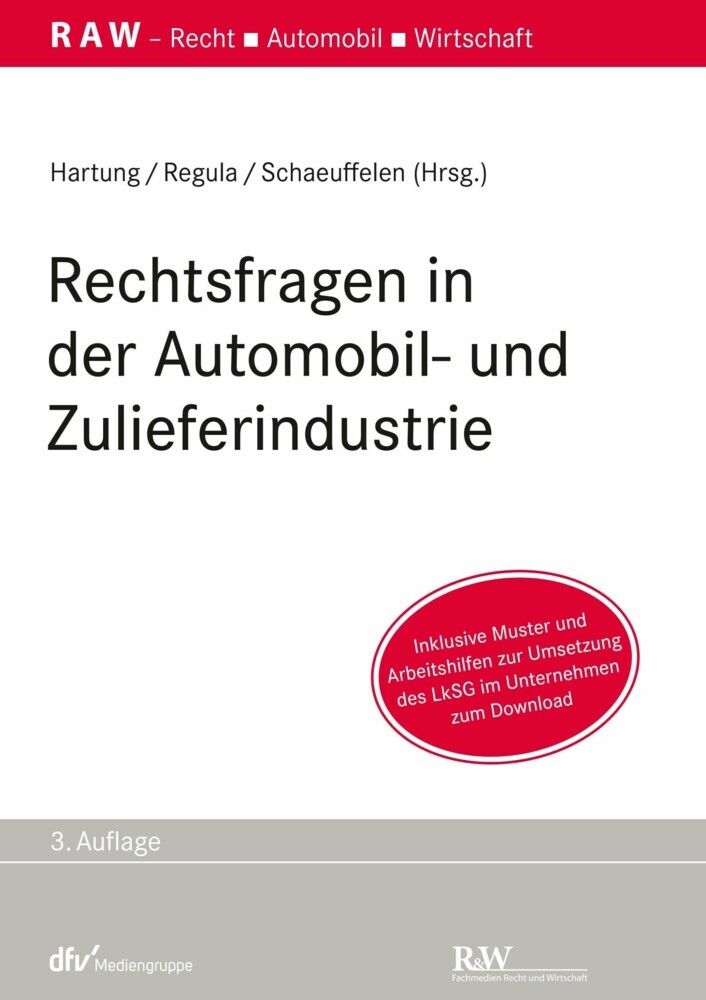 Rechtsfragen in der Automobil- und Zulieferindustrie main product photo