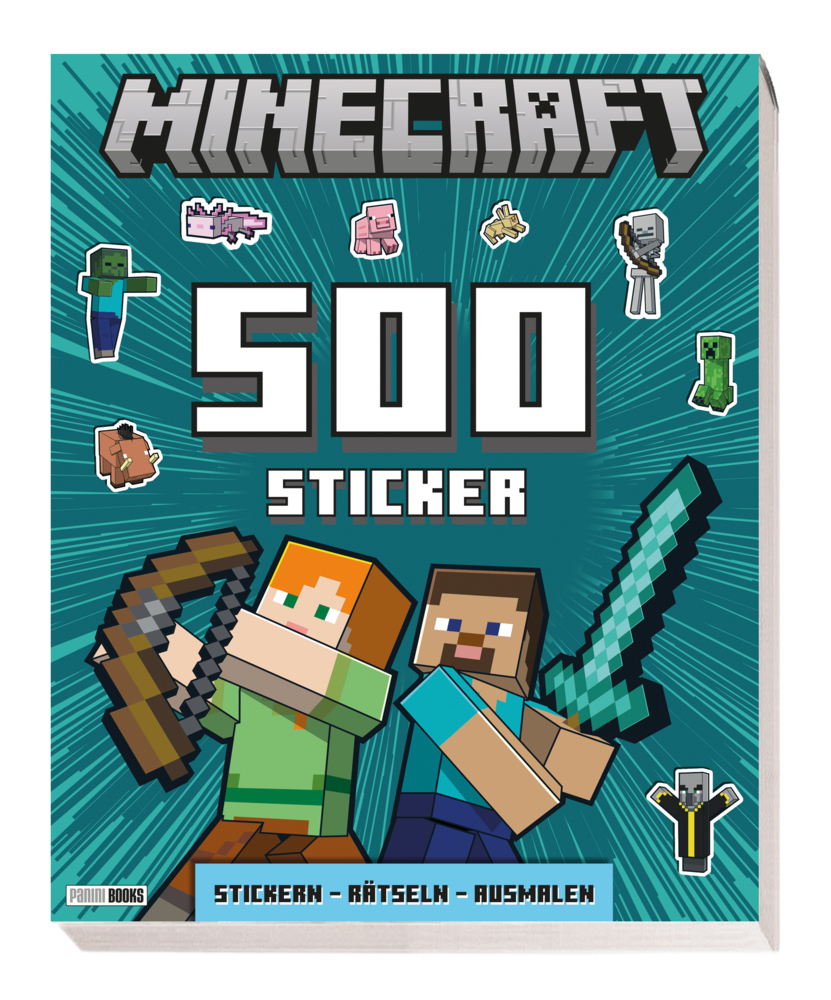 Minecraft: 500 Sticker- Stickern - Rätseln - Ausmalen main product photo