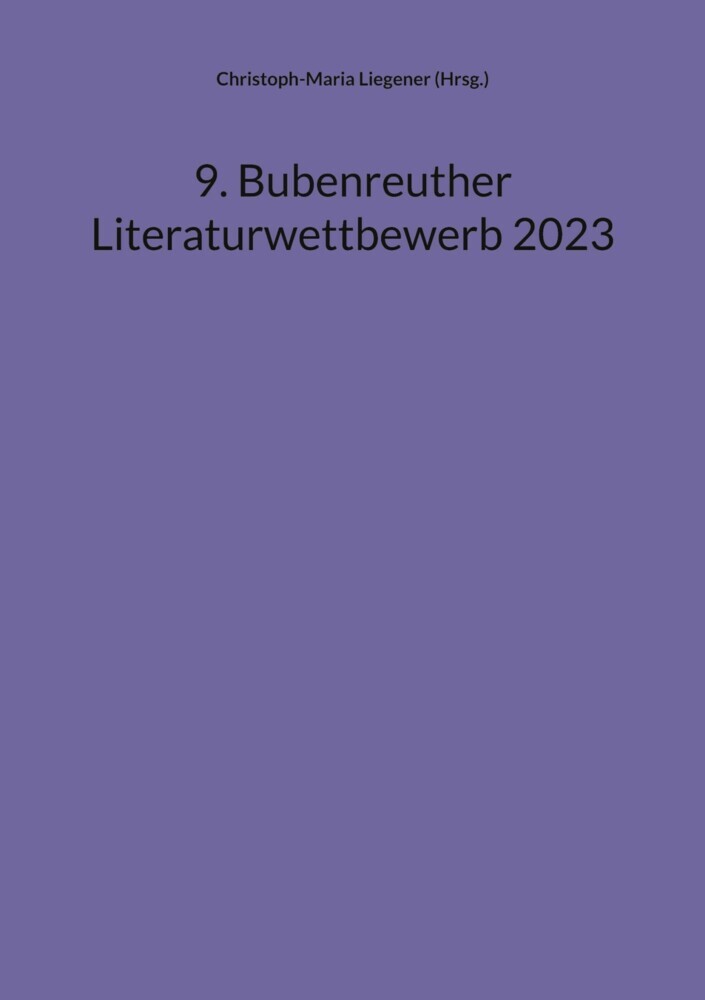 9. Bubenreuther Literaturwettbewerb 2023 main product photo