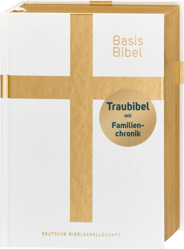 BasisBibel. Die Kompakte. Traubibel. Das Geschenk zur Hochzeit: Bibel mit edlem Farbschnitt, Familienchronik und Widmungsblatt. Moderne Bibelübersetzung. Vollbibel mit Altem und Neuen Testament main product photo
