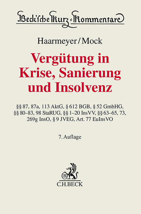 Vergütung in Krise, Sanierung und Insolvenz main product photo