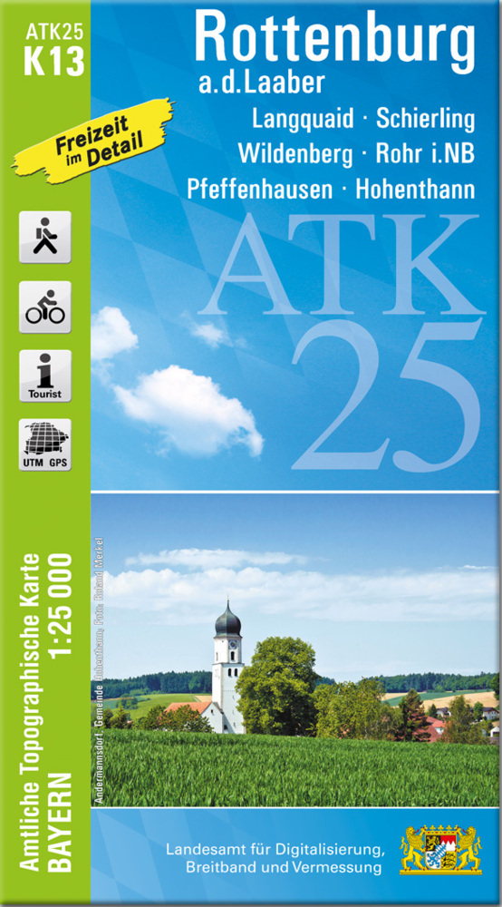 ATK25-K13 Rottenburg a.d.Laaber (Amtliche Topographische Karte 1:25000) main product photo