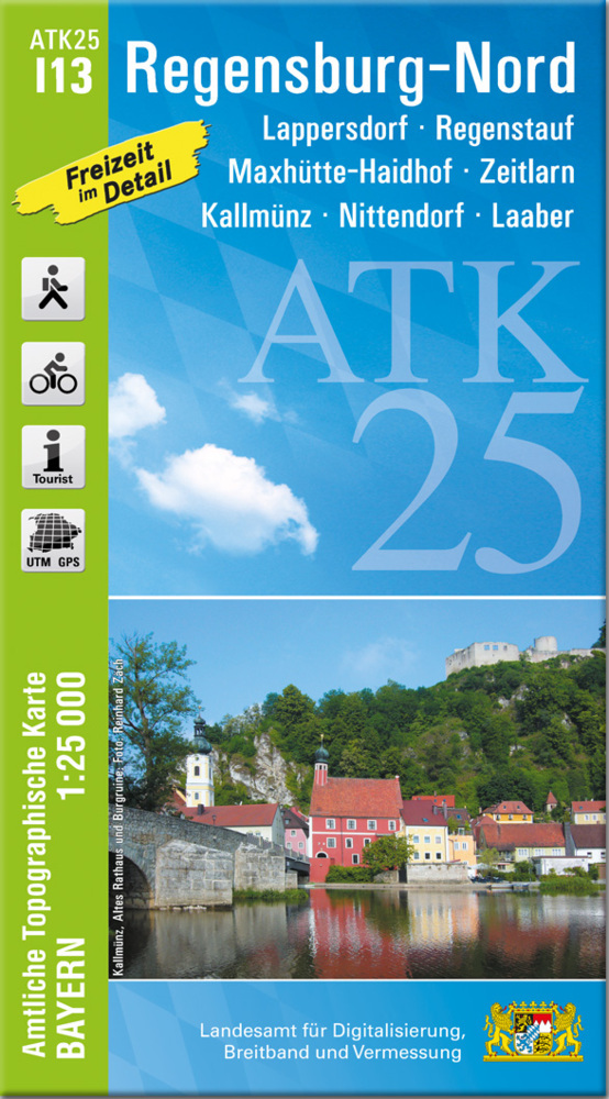 ATK25-I13 Regensburg-Nord (Amtliche Topographische Karte 1:25000) main product photo