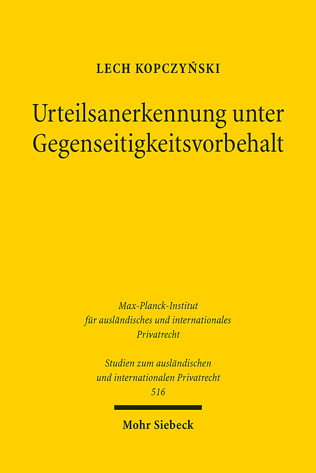 Urteilsanerkennung unter Gegenseitigkeitsvorbehalt main product photo
