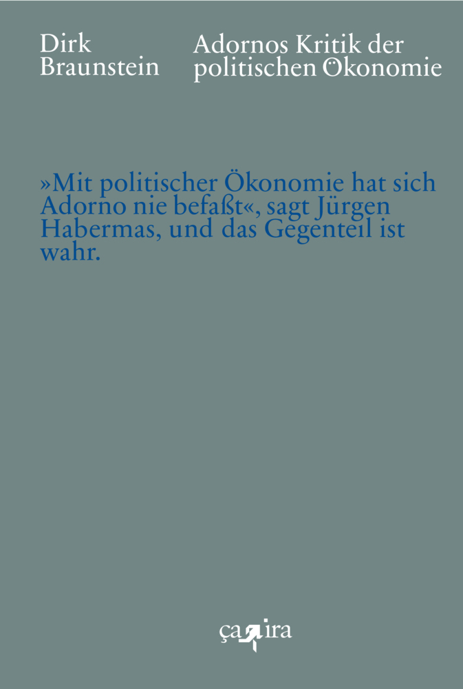 Adornos Kritik der politischen Ökonomie main product photo
